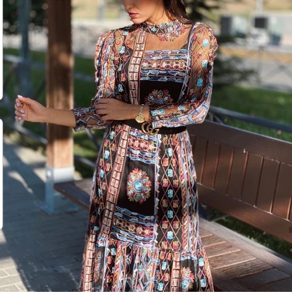 zara embroidered mesh dress Zara Mesh Dress – The Line Up